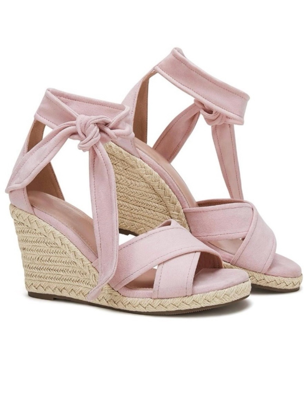 🌸NEW🌸 LAICIGO Ankle Wrap Espadrille Wedge Open Toe Summer Shoes